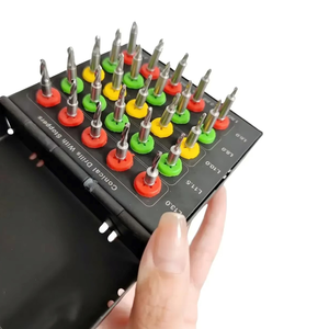 Kit de brocas para implantes dentales, 25 piezas, brocas cónicas recubiertas, sistema con recipiente de seguridad, herramientas quirúrgicas integrales para implantes - Product Image 3