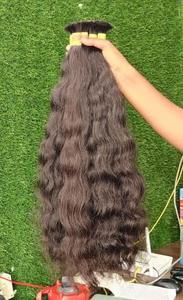 Extensiones de cabello humano ondulado Remy indio Cabello ondulado sedoso natural dibujado solo - Product Image 6