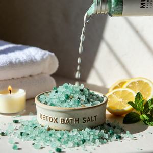 Emballage personnalisé, écologique, pierre de sel de l'Himalaya naturelle sculptée, moderne, pour une bain détoxifiant, relaxant et pour une peau douce - Product Image 4