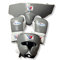 Set de Boxeo Personalizado, Guantes de Cuero Vacuno con Cierre de Cordones, Ligeros, Absorbentes de Humedad, con Logotipo Personalizado para Entrenamiento