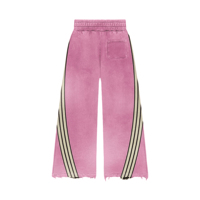 Conjunto de chándal unisex de dos piezas con cremallera, estilo casual, con efecto lavado ácido, de forro polar estampado, con capucha y efecto apilado, estilo streetwear, y pantalones jogger acampanados para maternidad