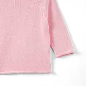 Suéter de Punto para Bebé, Cuello Redondo, Manga Larga, Ecológico, Unisex, Casual, Invierno, 100% Algodón, Una Sola Capa, Color Sólido, Simple - Product Image 2
