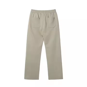 Pantalon de survêtement en molleton personnalisé, coupe ample, effet délavé, jambe large évasée, pour hommes, vente en gros - Product Image 2
