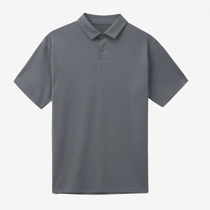 Haut tricoté unisexe à col minimaliste et manches courtes, coupe ajustée, style décontracté chic, anti-plis, séchage rapide, pour le quotidien - Product Image 1