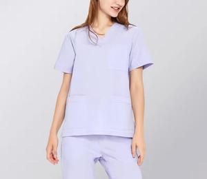 Ensembles de blouses médicales personnalisées unisexes à manches courtes pour infirmières dentaires, uniformes d'hôpitaux en polyester tissé pour infirmières, vente en gros - Product Image 1