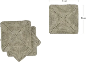 Sous-verres ronds avec support, sous-verres élégants pour boissons chaudes et froides, protection de table pour la maison et le bureau - Product Image 3