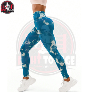 Leggings Deportivos de Yoga de Cintura Alta con Efecto Scrunch, Tie Dye, Sin Costuras, Anti-Sentadillas, Control de Abdomen y Alta Elasticidad - Product Image 2