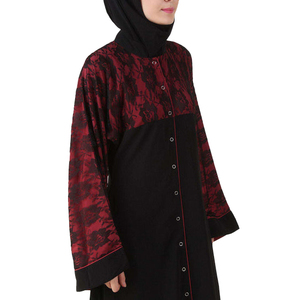 Robe longue modeste pour femme avec imprimé floral et col montant contrastant, manches longues, robe de soirée formelle - Product Image 2