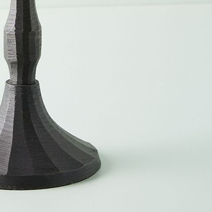 Porte-bougie conique moderne en fer forgé, noir, style rustique, pour décoration intérieure et centre de table de mariage - Product Image 4