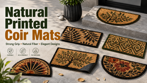 Alfombra de Yute de Lujo con Reverso de PVC Antideslizante, Tapetes de Fibra de Coco para Puerta y Jardín, Calidad Premium - Product Image 2