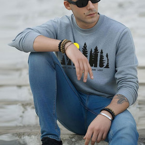 Sweat-shirts pour hommes en gros, OEM, 100% polyester, chauds, confortables, élégants et respirants, pour la saison printanière - Product Image 1