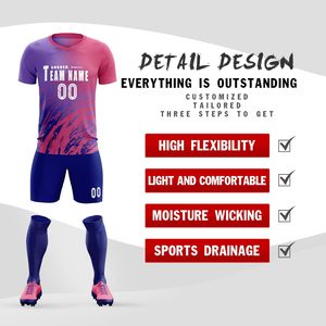 Nuevo Conjunto de Uniforme de Fútbol Sublimado Personalizado, Transpirable, de Secado Rápido, en Poliéster, Camiseta y Pantalones Cortos de Fútbol, Ropa Deportiva para Equipos OEM - Product Image 3