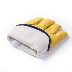 Gants de travail en cuir, texture lisse, antidérapants, avec poignet élastique, gants de sécurité polyvalents - Product Image 6