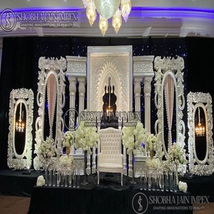เวทีงานแต่งงานแบบเปิดโล่งสไตล์ดั้งเดิม งานแต่งงานกลางแจ้งธีมสีขาวและสีทอง - Product Image 2