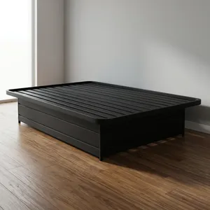 โครงเตียงเหล็กสีดำแบบปรับได้ ฐานรองที่นอนพับได้ สำหรับห้องนอนโรงแรม - Product Image 2