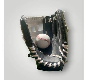 Custom Genuine Leather <b>Baseball</b> <b>Glove</b> High Quality Soft Black and White Trapeze Web Outfield Infield <b>Baseball</b> Mitt Softball - Product Image 1