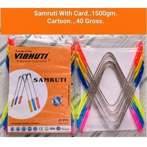 Grattoir à langue en acier inoxydable de qualité supérieure, le plus vendu, avec manche en plastique confortable pour un nettoyage efficace de la langue, en vente - Product Image 1