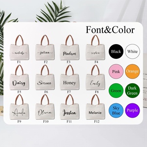 Hot Sell Huanze Aiyi CB-293 CUSTOM PRINTING Letter Pattern Promotional Priced Durable <b>Mini</b> Heavy Shopping Blank <b>Canvas</b> Tote Bag - Product Image 6