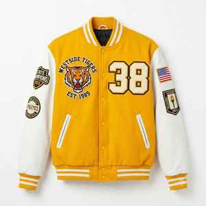 Luxury Varsity <b>Jacket</b> Custom Baseball Letterman Varsity <b>Jacket</b> <b>Men's</b> Embroidered Logo College Bomber <b>Jacket</b> OEM - Product Image 1