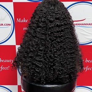 Peluca rizada birmana de alta calidad sin derramamiento, extensiones de cabello crudo, colores negros, cabello humano vietnamita 100% - Product Image 3