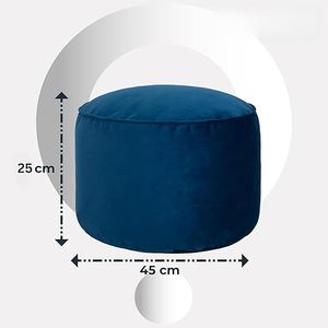 Customised Soft Velvet Covered Shredded Foam Bean Bag Shredded Foam Chair Living Room Bedroom Lazy Bean Bag <b>Sofa</b> - Product Image 5