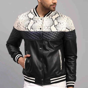 Best Quality Unique Style <b>Men</b> Leather <b>Jacket</b> Heavyweight Waterproof Original Leather Fabric Fashion Pu <b>Jacket</b> - Product Image 5