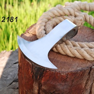 Hand Forged Viking Style <b>Axe</b> Head Carbon Steel Tomahawk Blank for Bushcraft Hunting <b>Camping</b> Tool Supplier - Product Image 1