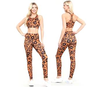 Conjunto de Yoga para Mujer de 2 Piezas, Silueta Ergonómica Delgada, Tejido Transpirable sin Costuras, Sujetador Deportivo con Soporte, Leggings de Cintura Media - Product Image 3