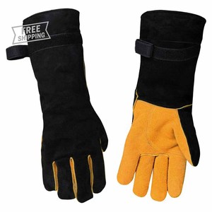 Guantes de Soldadura Reforzados con Piel de Vacuno, Resistentes a Chispas, para Protección Personal, Bomberos y Construcción - Product Image 1