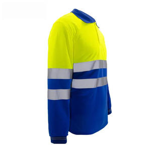 Camiseta de Trabajo Reflectante de Seguridad Vial de Manga Corta de Verano de Poliéster Fluorescente de Alta Visibilidad con Logotipo Personalizado - Product Image 3
