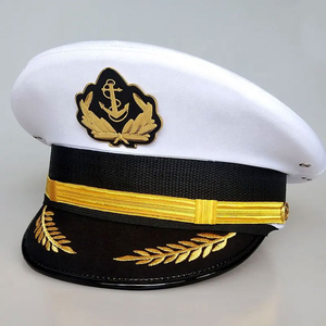 Casquette de Cérémonie Professionnelle en Coquille d'Avocat avec Bordure Dorée, Visière Noire et Emblème Métallique – Coiffe Formelle en Gros - Product Image 6