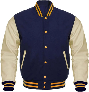 Custom Logo Stand Collar Fleece Breathable Baseball Letterman Varsity Jacket <b>Men</b> Vintage Blank Comfortable - Product Image 3
