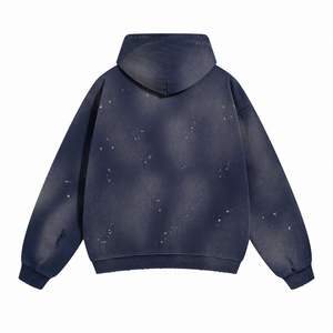 Sudadera con Capucha Extra Grande de Felpa Francesa 100% Algodón de 450 g/m², con Efecto Desgastado por Pintura en Aerosol, Personalizada, Vintage, Lavada al Ácido, para Hombre - Product Image 3