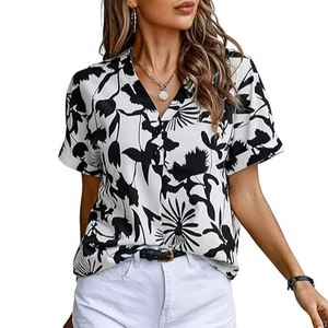 Top Corto Holgado de Rayón para Mujer, Estilo Coreano, Manga Larga, con Botones - Product Image 1