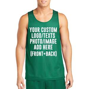 2025 Hombres St500 Impresión personalizada Logo Imagen Textos Malla Camisetas sin mangas reversibles - Product Image 3