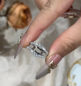 Anillo de compromiso y boda de plata de ley 925 con moissanita de 0.9 quilates, diseño vintage y moderno para mujer, con inserciones de oro. - Product Image 2