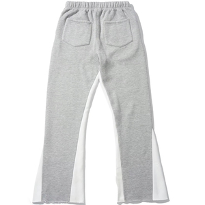 Pantalon de survêtement en coton personnalisé pour homme, taille élastique avec cordon de serrage, décontracté, pour l'automne, imprimé lettres, jambe droite, tricoté mi-lourd - Product Image 3