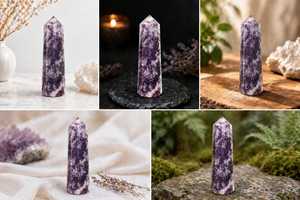 Torre de Lepidolita al por Mayor, Cristal Natural Curativo para la Tranquilidad, Bienestar Emocional y Manejo del Estrés - Product Image 4