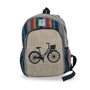 Sac à dos de sport décontracté en coton et chanvre - Product Image 1