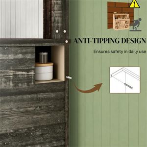 Mobili bar marroni per caffè e vino: pratici scaffali per l'organizzazione - Product Image 3