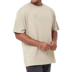 Camiseta de Manga Corta para Hombre, Cuello Redondo, 100% Algodón, Corte Regular, Color Beige, Secado Rápido, Estilo Casual Urbano - Product Image 4