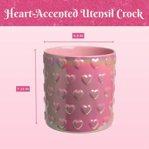 Portautensili da Cucina Multifunzione, Vaso Decorativo Rosa Iridescente, Contiene fino a 18 Utensili - Product Image 2