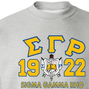 เสื้อสเวตเชิ้ตพิมพ์ลาย Sigma Gamma Rho 1922 สีเทา สำหรับผู้หญิง ชมรมพี่น้องชาวกรีก คอกลม ผ้าฟลีซ พิมพ์ลายกราฟิก เสื้อคลุมแบบสวมหัว สั่งทำได้ เสื้อผ้าสำหรับวิทยาลัย - Product Image 4
