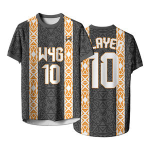 Camiseta de Fútbol Personalizada para Hombre, 100% Poliéster, Tejido de Malla, Impresión por Transferencia de Calor, Nombres y Números de Equipo Personalizados - Product Image 3