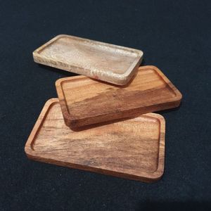 Bandeja Rectangular de Madera Hecha a Mano, Bandeja de Madera Natural para Servir Desayuno, Té, Café, Mesa de Comedor, Cocina, Restaurante, Hotel - Product Image 5