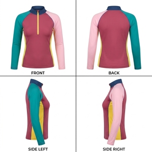 Camiseta Térmica de Equitación para Mujer, Transpirable, Elástica, con Cierre de Cremallera de un Cuarto, para Montar a Caballo - Product Image 2