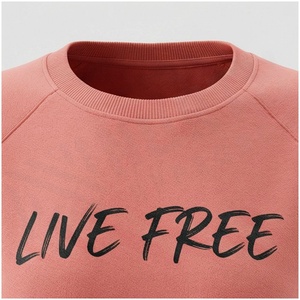 Conjunto Deportivo de 2 Piezas para Mujer, Sudadera de Cuello Redondo con Estampado Live Free y Pantalones con Cordón, Corte Holgado Informal para Otoño - Product Image 4