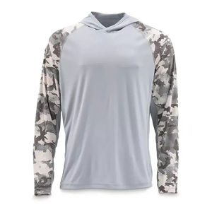 Sudadera de pesca con capucha y manga larga, camisa de pesca con capucha, poliéster de alta calidad con logo personalizado impreso, de secado rápido y protección UV. - Product Image 1