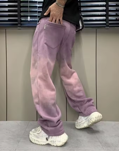 Washed Vintage Baggy Pants Men Sport Casual Straight Sweatpants Male Elastic waist Y2k Wide leg Oversize <b>Trousers</b> - Product Image 2