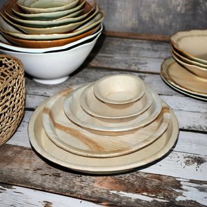 ชุดรับประทานอาหารใบปาล์มแบบใช้แล้วทิ้งเป็นมิตรกับสิ่งแวดล้อมชุดรับประทานอาหารแบบย่อยสลายได้ตามธรรมชาติสำหรับการเดินทาง - Product Image 1